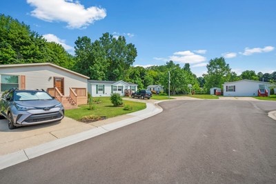 Recently resurfaced roads and new concrete curbing and sidewalks