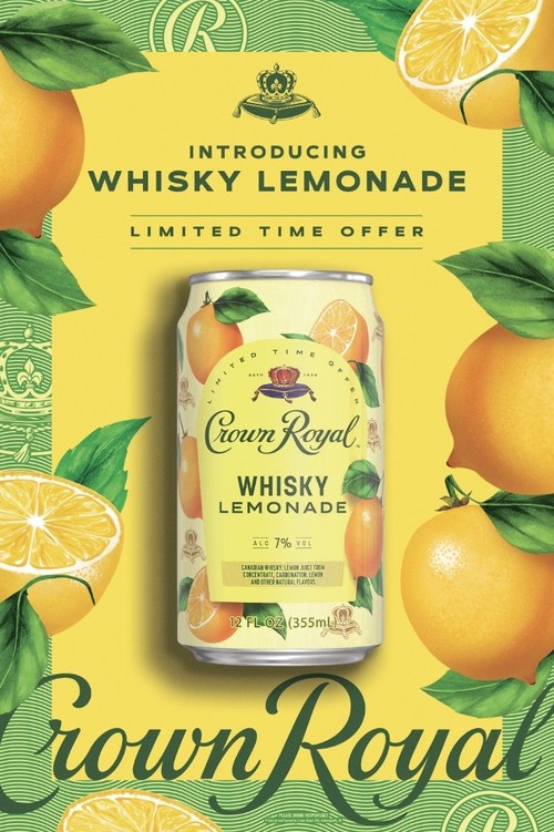 Crown Royal introduces Whisky Lemonade ready-to-drink cocktail flavor for a limited time.