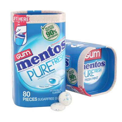 Mentos is launching an innovative 90% Paperboard widely-recyclable bottle to U.S. consumers for its Mentos Pure Fresh Gum, a leading sugar-free chewing gum brand in the U.S.