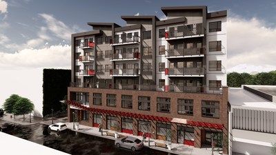 Rendering of the Paramount building at 46187 Yale Road in Chilliwack, BC. (CNW Group/Canada Mortgage and Housing Corporation)