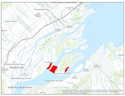 Sanctuaires de pche de l'archipel du lac Saint-Pierre (zone de pche 7) (Groupe CNW/Ministre des Forts, de la Faune et des Parcs)