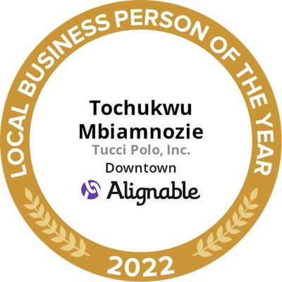 Alignable’s network has chosen Tochukwu Mbiamnozie of TucciPolo Inc. as Houston’s 2022 Business Person Of The Year