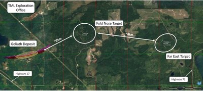 Figure 3: General Location of Far East and Fold Nose (CNW Group/Treasury Metals Inc.)