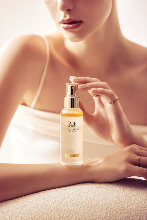 d'Alba Premium vegan cosmetic brand, White truffle first spray serum sold over 10M bottles