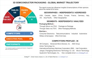 New Study from StrategyR Highlights a $14.7 Billion Global Market for 3D Semiconductor Packaging by 2026