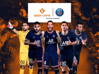 (GEEKVAPE and Paris Saint-Germain announced official partnership on July 23rd, 2021)