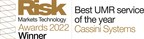 Cassini Systems Named Best UMR Service of the Year in Risk Markets Technology Awards 2022