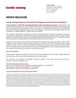 Lundin Mining Announces Declaration of Regular and Performance Dividend (CNW Group/Lundin Mining Corporation)