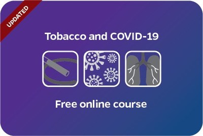 Reforce seu conhecimento sobre a conexão entre o tabagismo e a COVID-19 com um curso on-line gratuito do Institute for Global Tobacco Control da Johns Hopkins Bloomberg School of Public Health. (PRNewsfoto/Institute for Global Tobacco Control, Johns Hopkins Bloomberg School of Public Health)