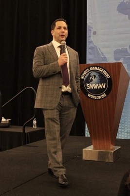 ESPN Adam Schefter sharing his secrets to success at the Sports Management Worldwide Football Career Conference.