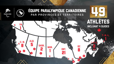 Quarante-neuf athltes officiellement nomms dans l'quipe paralympique canadienne de Beijing 2022. PHOTO: Comit paralympique canadien (Groupe CNW/Canadian Paralympic Committee (Sponsorships))