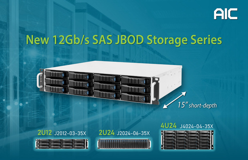 AIC Launches New 12Gb/s SAS JBOD Series