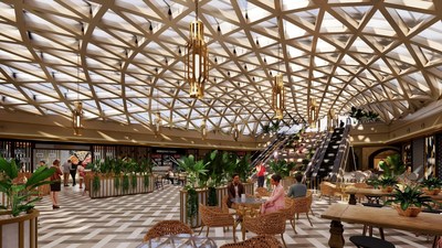 Rendering of the commons area at SKYCITY: 11 SKIES