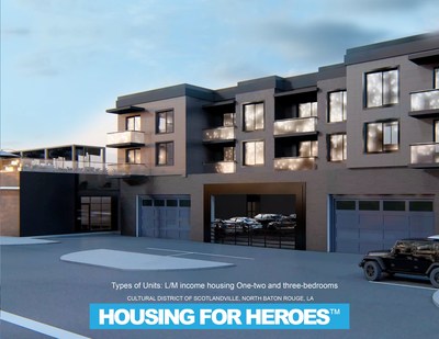 Housing for Heroes™ exterior 3D rendering