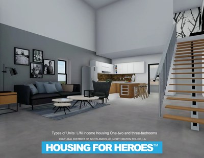 Housing for Heroes™ interior 3D rendering