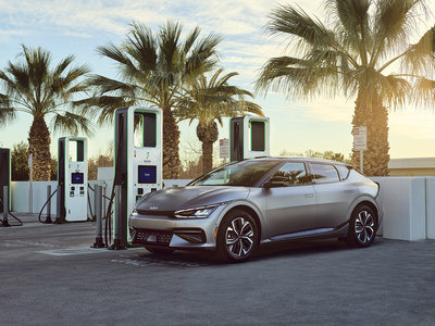 Kia America collaborates with Electrify America to provide EV6 buyers with 1,000 kilowatt-hours charging at no additional cost.