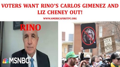 VOTERS WANT RINO'S CARLOS GIMENEZ AND LIZ CHENEY OUT