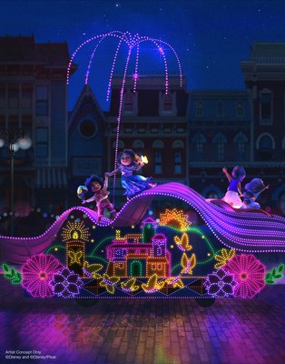 ‘Main Street Electrical Parade’ at Disneyland Park – New Encanto Segment (Part of Finale Sequence) In honor of the 50th anniversary of the “Main Street Electrical Parade,” this nighttime spectacular will return to Disneyland Park beginning April 22, 2022. Inspired by the original design of the parade, plus Disney Legend Mary Blair’s iconic art style on “it’s a small world,” a new grand finale will bring together classic and contemporary favorites, led by the Blue Fairy from “Pinocchio.” This ear
