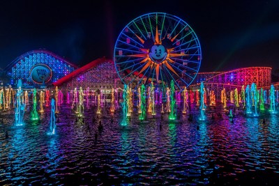 ‘World of Color’ at Disney California Adventure Park “World of Color” returns to Disney California Adventure Park, April 22, 2022. A unique combination of music, fire, fog and laser effects, with Disney animation projected on an immense screen of water, this unforgettable kaleidoscope of color celebrates the magic and fun of Disney and Pixar – all set to a soaring soundtrack. Audiences are immersed in some favorite Disney stories with memorable sequences of animation and music, including scenes