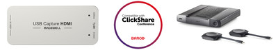 Magewell's USB Capture Gen 2 devices enable HDMI and SDI AV sources such as professional cameras to be used seamlessly with Barco's ClickShare Conference wireless collaboration solutions.