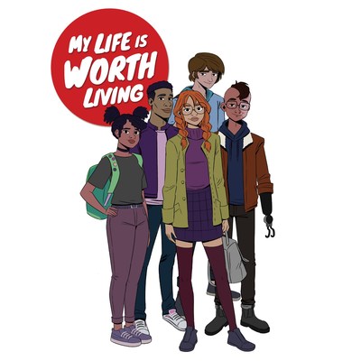 My Life is Worth Living, an animated series focused on teen mental health, is available in  English, Spanish, Portuguese, Japanese, and Chinese (Mandarin). (PRNewsfoto/Cook Center for Human Connection)