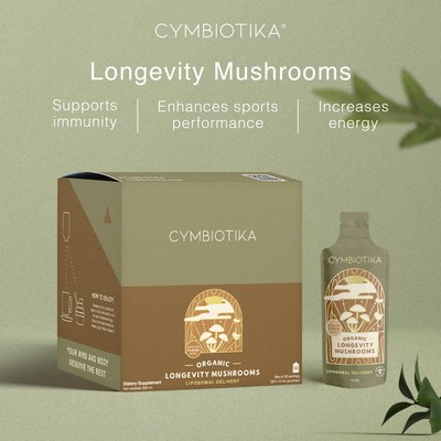 Cymbiotika launches Organic Longevity Mushroom supplement to support healthy cardiovascular function, immune defense and energize the body.