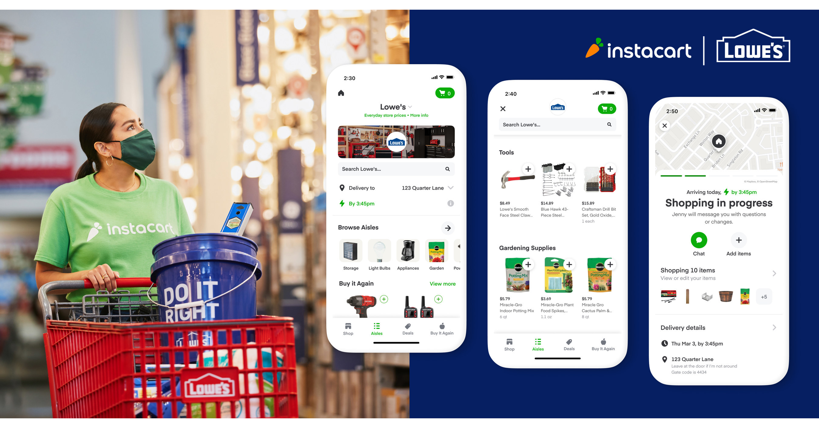 Instacart and Lowe’s Announce Same-Day Delivery of Home Improvement Products