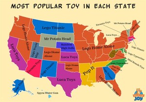 A Few Pricey Lego Sets were the Most Popular Toys in 34 States during the Past Year, According to New Research from Premium Joy