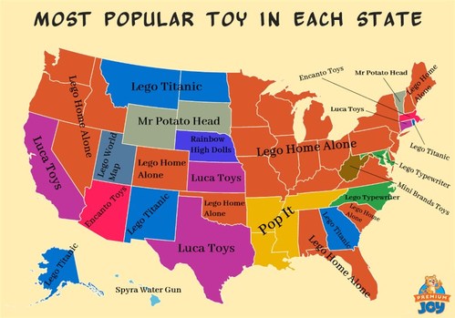 the most popular toy in each state
