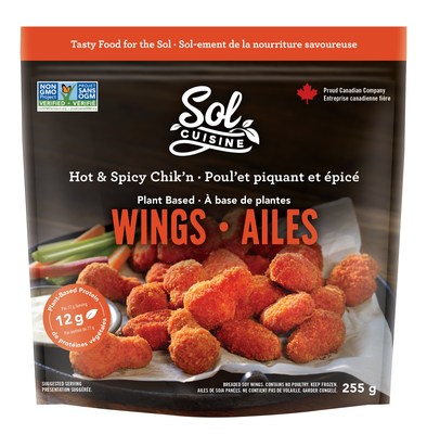 Sol Cuisine’s Hot & Spicy Chik’n Wings: Product of the Year™ in the Plant-Based Chicken category (CNW Group/Sol Cuisine Ltd.)