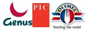 Genus plc, PIC, and Olymel l.p. Logos (CNW Group/Olymel l.p.)