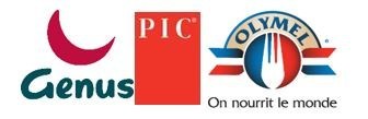 Logos de Genus plc, de PIC et d'Olymel s.e.c. (Groupe CNW/Olymel s.e.c.)