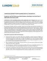 LUNDIN GOLD REPORTS FOURTH QUARTER AND FULL YEAR RESULTS (CNW Group/Lundin Gold Inc.)