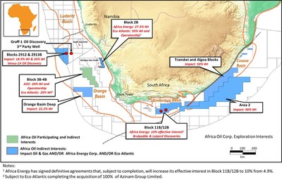 Africa Oil Announces Major Light Oil Discovery Offshore Nambia (CNW Group/Africa Oil Corp.)