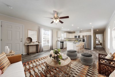 A modern manufactured home with an open concept design.