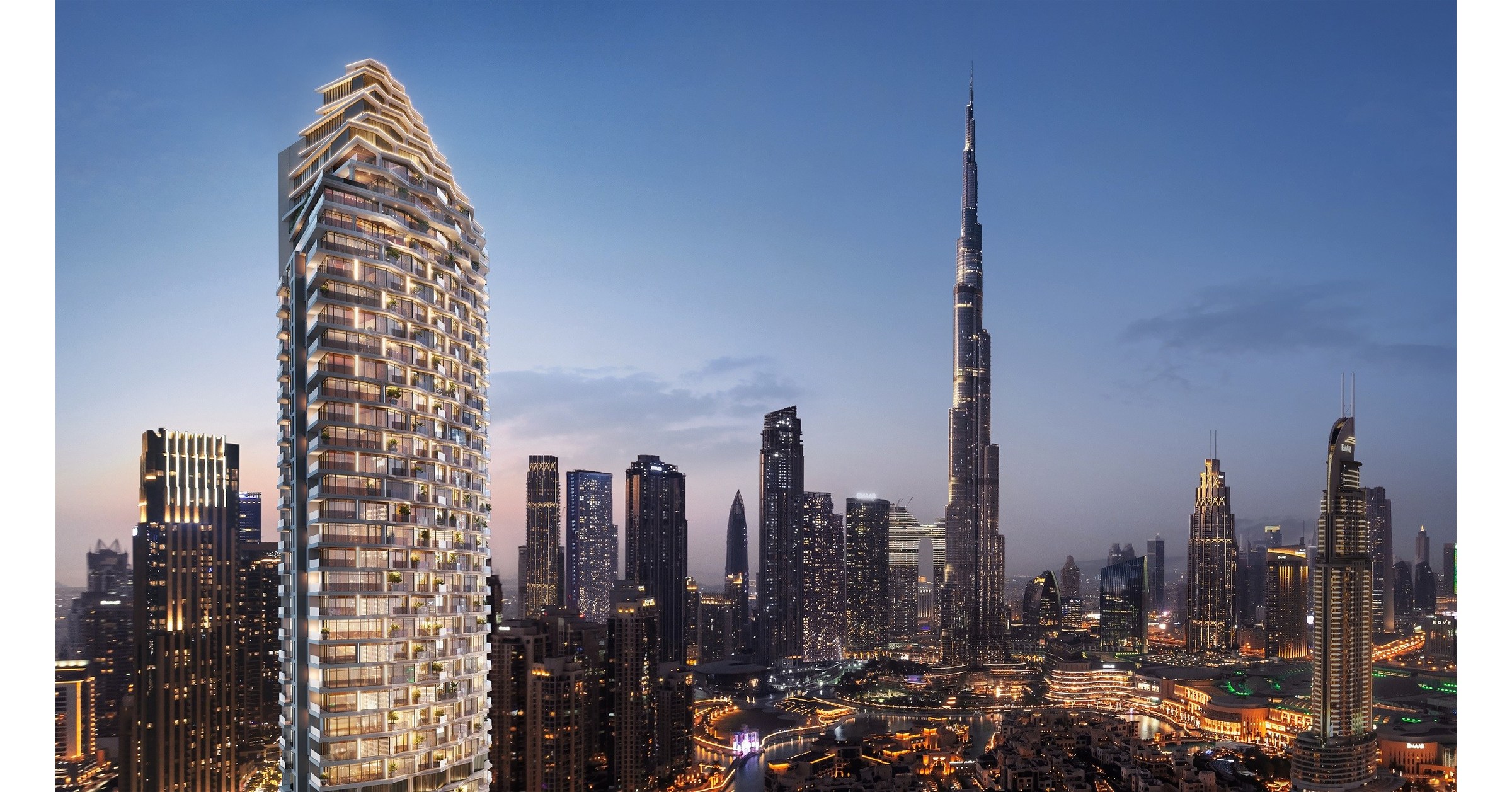 Dar Al Arkan apresenta W Residences Dubai - Downtown com vista para o Burj Khalifa de Dubai e a Dubai Fountain