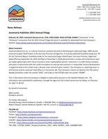 Josemaria Publishes 2021 Annual Filings (CNW Group/Josemaria Resources Inc.)