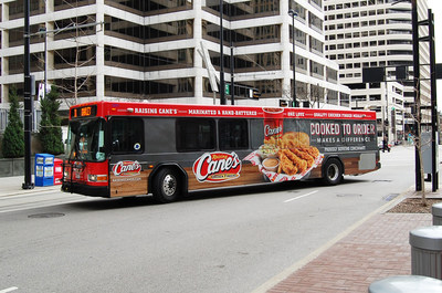 Raising Cane's Fully Wrapped campaign in Cincinnati is a finalist for the Biggest Impact Award Raising Cane's Fully Wrapped campaign in Cincinnati is a finalist for the Biggest Impact Award