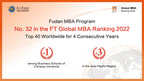 Fudan MBA Program finishes 32nd in FT Global MBA Ranking, among top 40 of its peers worldwide for fourth consecutive year