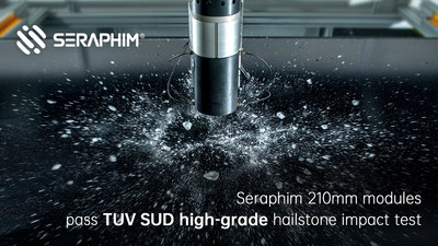 Seraphim 210mm modules pass TUV SUD high-grade hailstone impact test Seraphim 210mm modules pass TUV SUD high-grade hailstone impact test