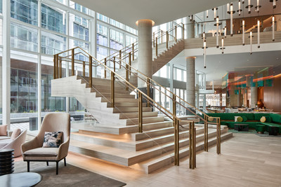 Marriott Bethesda Downtown at Marriott HQ Lobby Staircase