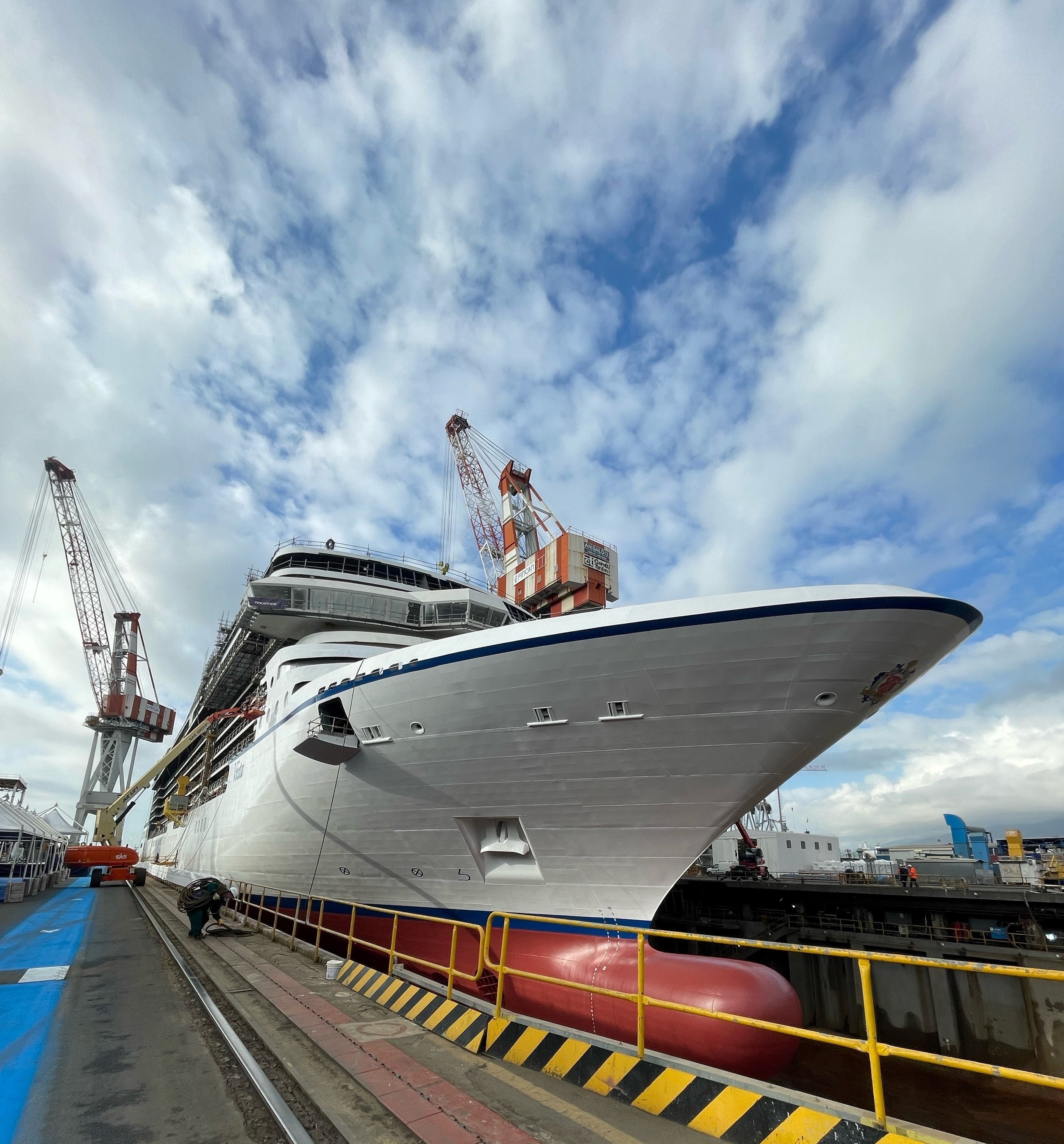 Oceania Cruises Floats Out New Ship Vista At Fincantieri Shipyard In Genoa, Italy    (February 2022)