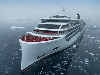 The new Viking Octantis pictured in Antarctica during its inaugural season. Viking today unveiled new architectural photos that detail the award-winning interior design of the ship. For more information, visit www.viking.com.