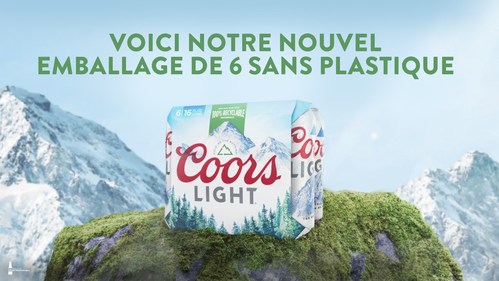 Coors Light Élimine Les Anneaux En Plastique De Ses Emballages& De 6 Canettes À Travers Le Monde (Groupe CNW/Molson Coors Beverage Company)