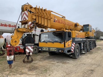 Turnkey offering of operations and assets of Dalton Crane by Tiger Group and GA Global Partners includes 19 late-model, heavy-duty cranes and boom trucks, including this Liebherr LTM 1150-5.1, 175-ton crane.