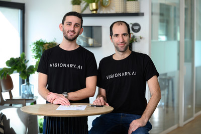 R-L Oren Debbi, Co-Founder and CEO of Visionary.ai and Yoav Taieb, Co-Founder and CTO of Visionary.ai pose at the company HQ in Jerusalem 
Photo and Video Credit: Courtesy of Visionary.ai