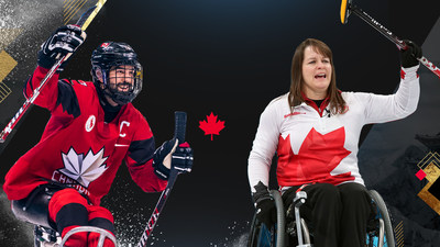 Le joueur de para-hockey sur glace Greg Westlake et la joueuse de curling en fauteuil roulant Ina Forrest porteront ensemble le drapeau canadien  la crmonie d'ouverture des Jeux paralympiques d'hiver de Beijing 2022, le 4 mars. PHOTO: Comit paralympique canadien (Groupe CNW/Canadian Paralympic Committee (Sponsorships))