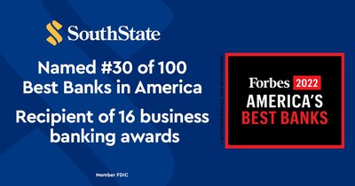 SouthState Bank has received top honors from Forbes and Coalition Greenwich