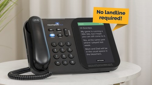 ClearCaptions Blue Phone with VoIP Connectivity