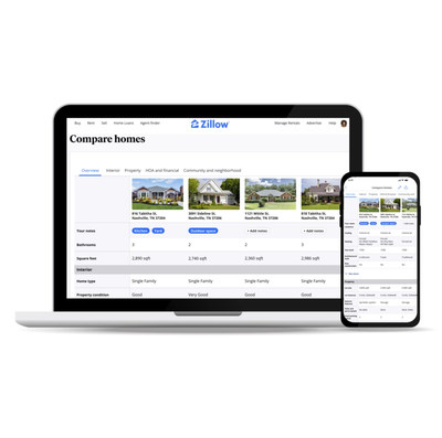 Zillow Homes to Compare
